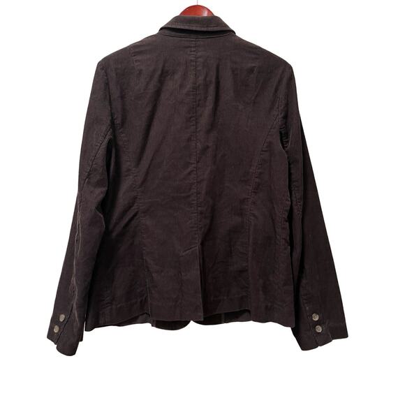 J Crew Womens Corduroy Single Breasted Cotton Blazer Size 14 Brown Dark Academia - Picture 2 of 7